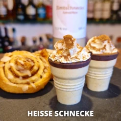 Zimtschnecke Sahnelikör -Getränke Verkaufsgeschäft Heie20Schnecke
