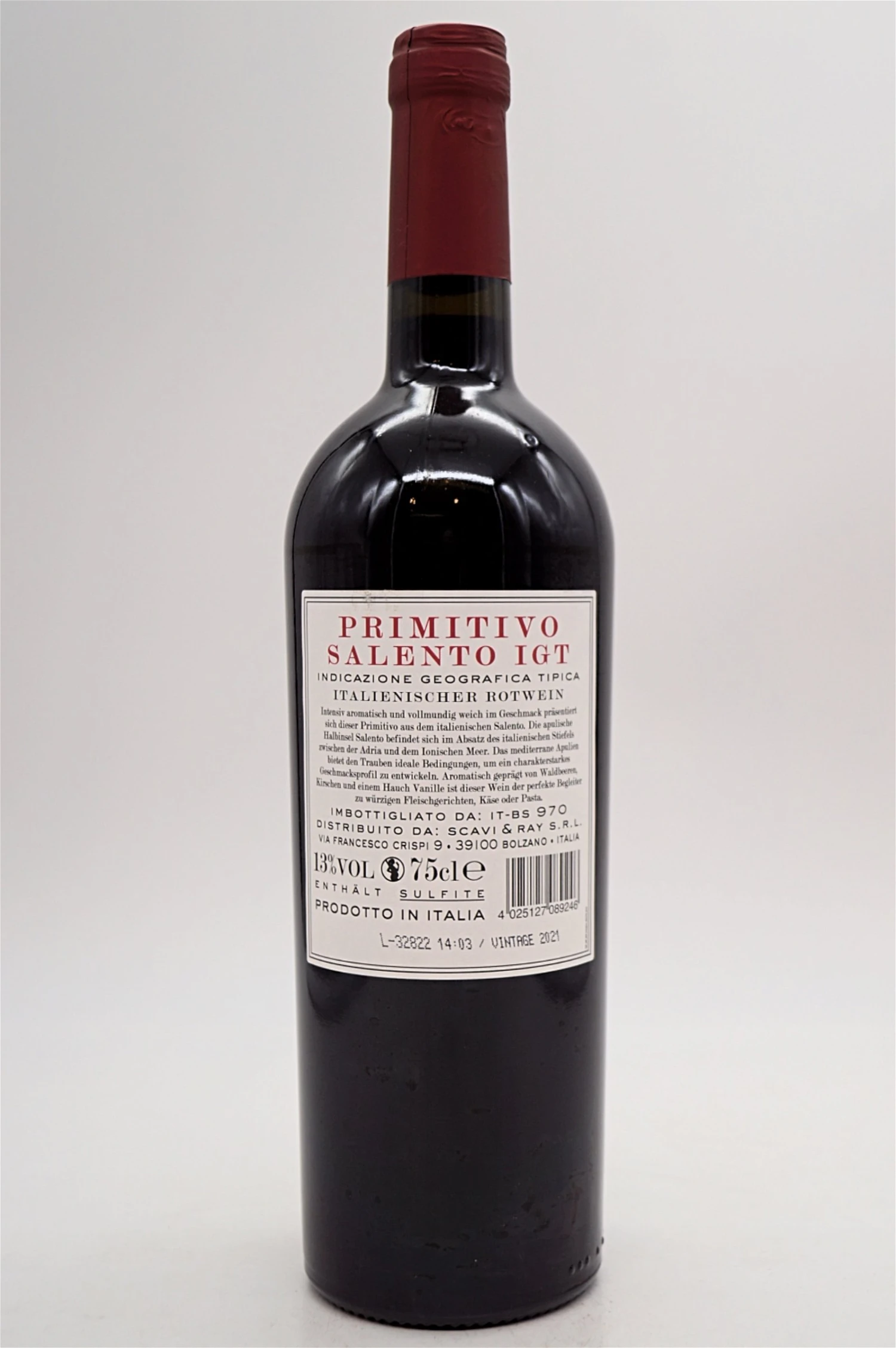 Primitivo Salento I.G.T. 6 Flaschen Sparset 5 Primitivo Salento I.G.T. 6 Flaschen Sparset – Bild 3