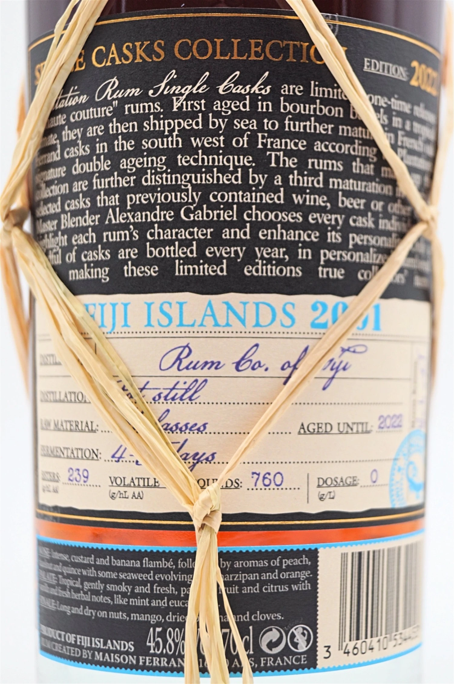 Fiji Islands 2001 Rozelieures Single Malt French Whisky Cask Finish 7 Fiji Islands 2001 Rozelieures Single Malt French Whisky Cask Finish – Bild 5